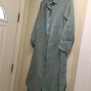 Green Asymmetrical Dress with Relaxed Fit